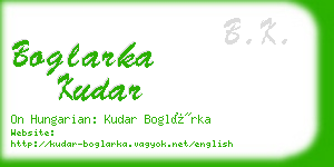 boglarka kudar business card